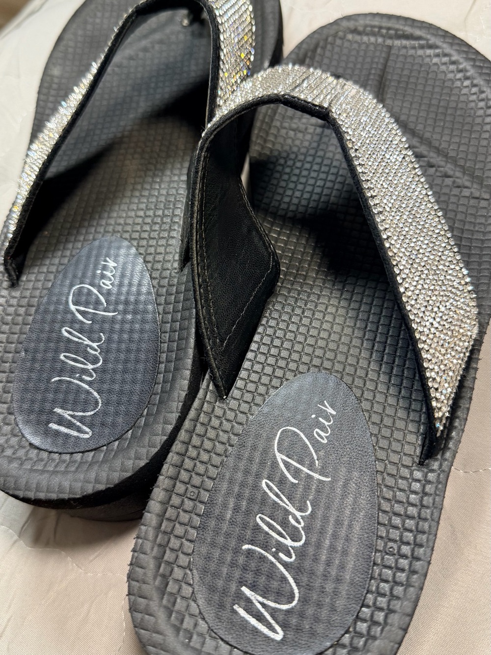 Wild pair rhinestone sandals size 8